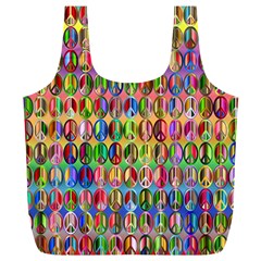Peace Sign Full Print Recycle Bags (l)  by ArtworkByPatrick