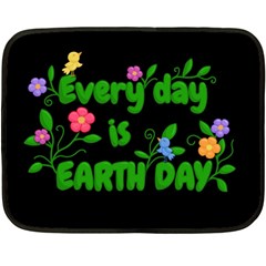 Earth Day Double Sided Fleece Blanket (mini)  by Valentinaart