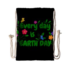 Earth Day Drawstring Bag (small) by Valentinaart