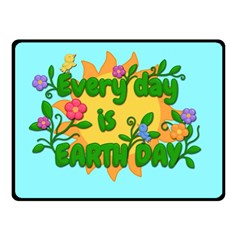 Earth Day Double Sided Fleece Blanket (small)  by Valentinaart