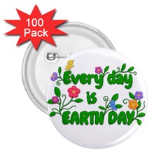 Earth Day 2 25  Buttons (100 Pack)  by Valentinaart