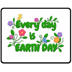 Earth Day Fleece Blanket (medium)  by Valentinaart