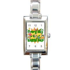 Earth Day Rectangle Italian Charm Watch by Valentinaart