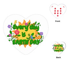 Earth Day Playing Cards (heart)  by Valentinaart