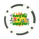 Earth Day Poker Chip Card Guard Front