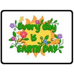 Earth Day Double Sided Fleece Blanket (large) 