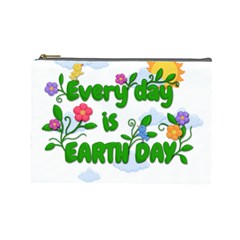 Earth Day Cosmetic Bag (large)  by Valentinaart