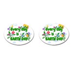 Earth day Cufflinks (Oval) Front(Pair)