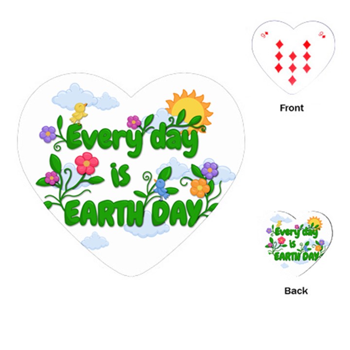 Earth day Playing Cards (Heart) 