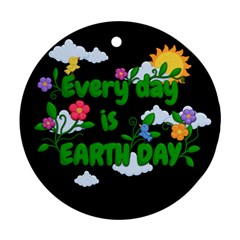 Earth Day Ornament (round) by Valentinaart