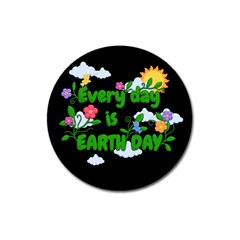 Earth Day Magnet 3  (round) by Valentinaart