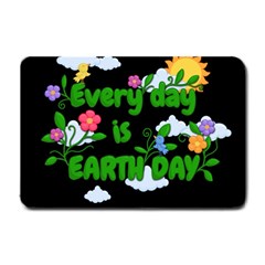 Earth Day Small Doormat  by Valentinaart