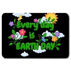 Earth Day Large Doormat  by Valentinaart