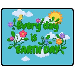 Earth Day Fleece Blanket (medium)  by Valentinaart