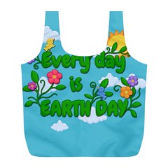 Earth Day Full Print Recycle Bags (l)  by Valentinaart