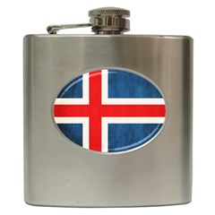 Iceland Flag Hip Flask (6 Oz) by Valentinaart