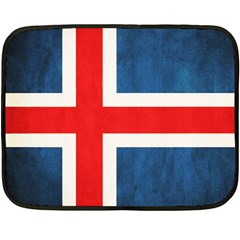 Iceland Flag Fleece Blanket (mini) by Valentinaart