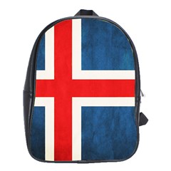 Iceland Flag School Bag (xl) by Valentinaart