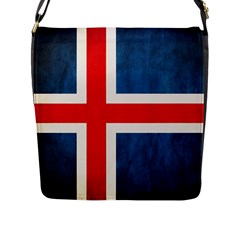 Iceland Flag Flap Messenger Bag (l)  by Valentinaart
