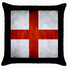 England Flag Throw Pillow Case (black) by Valentinaart
