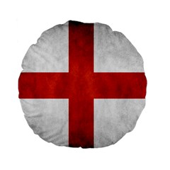 England Flag Standard 15  Premium Flano Round Cushions by Valentinaart