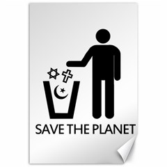 Save The Planet - Religions  Canvas 24  X 36  by Valentinaart