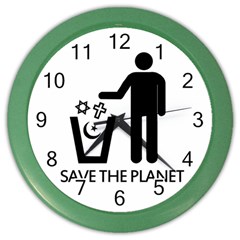 Save The Planet - Religions  Color Wall Clocks by Valentinaart