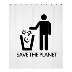 Save The Planet - Religions  Shower Curtain 60  X 72  (medium)  by Valentinaart