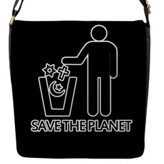 Save The Planet - Religions  Flap Messenger Bag (s) by Valentinaart