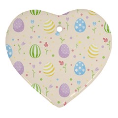 Easter Pattern Heart Ornament (two Sides)