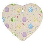 Easter Pattern Heart Ornament (Two Sides) Back