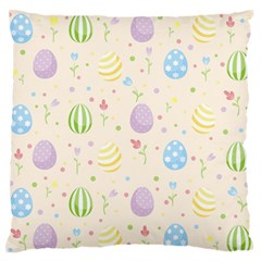 Easter Pattern Large Flano Cushion Case (two Sides) by Valentinaart