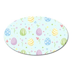 Easter Pattern Oval Magnet