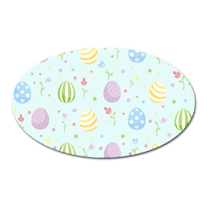 Easter Pattern Oval Magnet