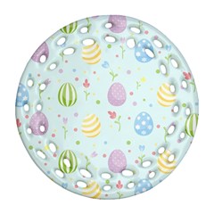 Easter Pattern Round Filigree Ornament (two Sides) by Valentinaart