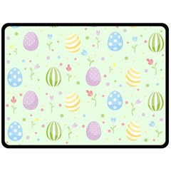 Easter Pattern Double Sided Fleece Blanket (large)  by Valentinaart