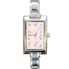 Easter Pattern Rectangle Italian Charm Watch by Valentinaart