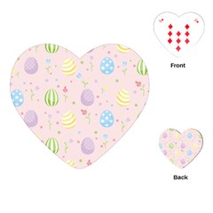 Easter Pattern Playing Cards (heart)  by Valentinaart