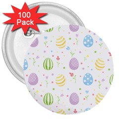 Easter Pattern 3  Buttons (100 Pack) 