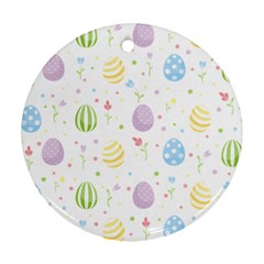 Easter Pattern Round Ornament (two Sides)