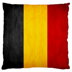 Belgium Flag Large Flano Cushion Case (two Sides) by Valentinaart