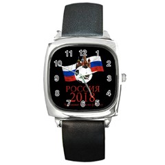 Russia Football World Cup Square Metal Watch by Valentinaart