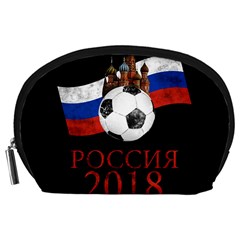 Russia Football World Cup Accessory Pouches (large)  by Valentinaart