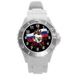 Russia Football World Cup Round Plastic Sport Watch (l) by Valentinaart