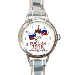 Russia Football World Cup Round Italian Charm Watch by Valentinaart