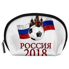 Russia Football World Cup Accessory Pouches (large)  by Valentinaart