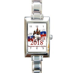 Russia Football World Cup Rectangle Italian Charm Watch by Valentinaart