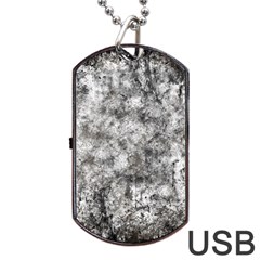 Grunge Pattern Dog Tag Usb Flash (two Sides) by Valentinaart