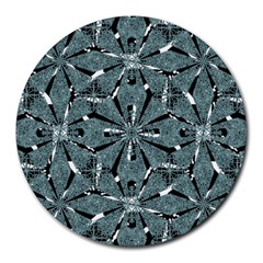 Modern Oriental Ornate Pattern Round Mousepads by dflcprints