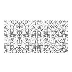 Black And White Ethnic Geometric Pattern Satin Wrap by dflcprints